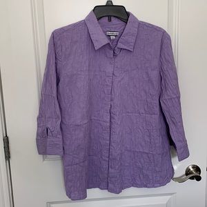 Purple light weight three quarter summer top